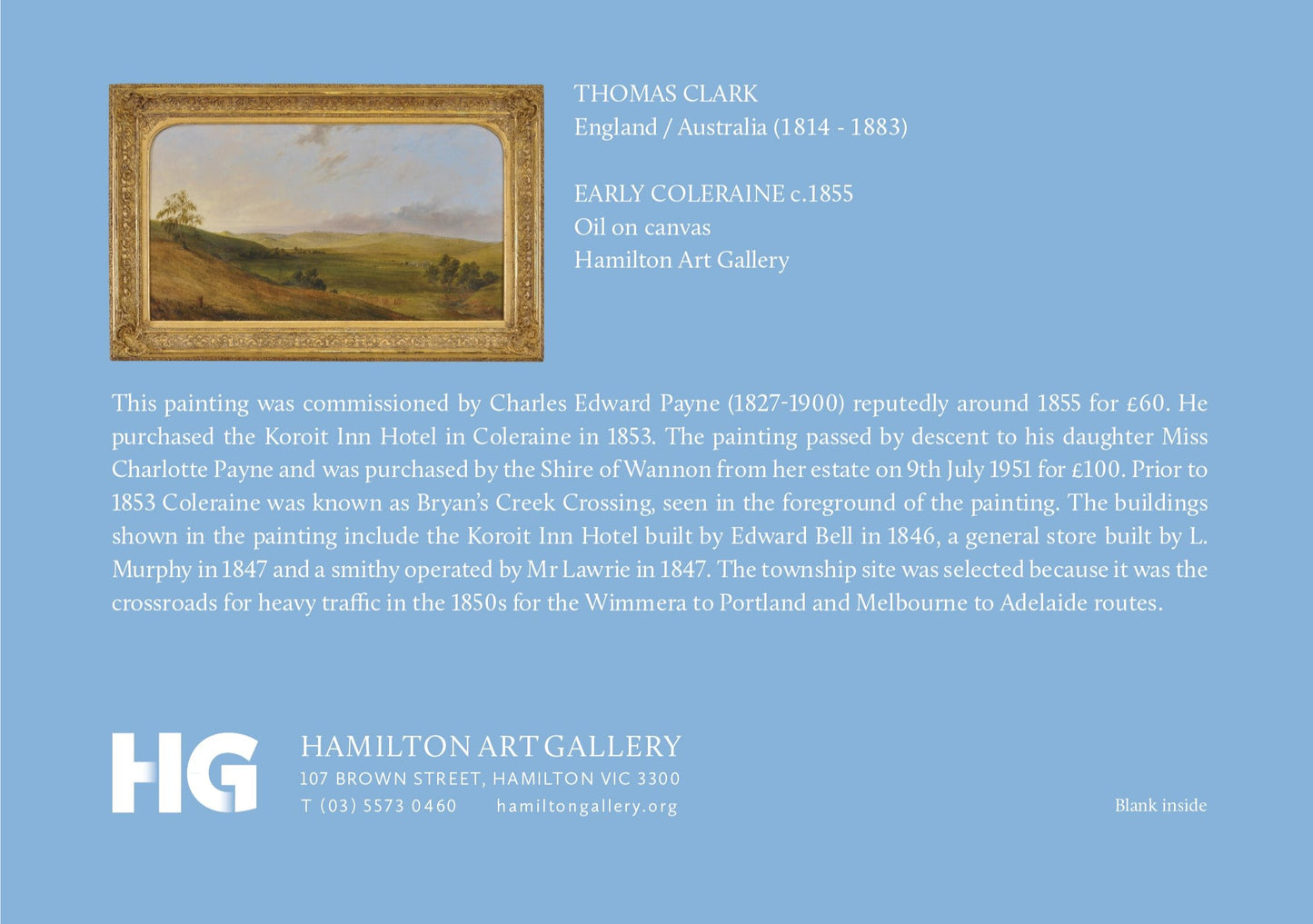 Card: Thomas Clark (Early Coleraine)