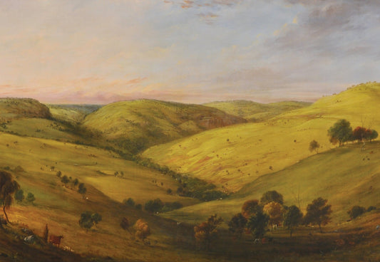 Card: Thomas Clark - View of Den Hills near Coleraine