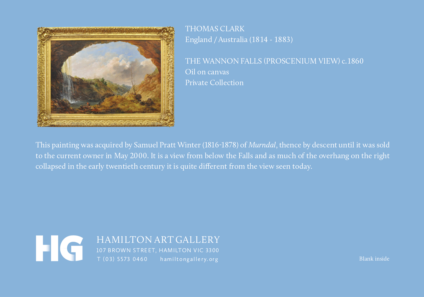 Card: Thomas Clark (Wannon Falls-proscenium)
