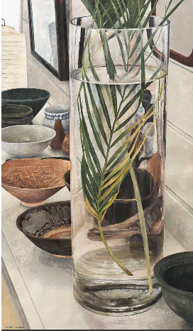 Card: Cressida Campbell - Palm Fronds with Bowls