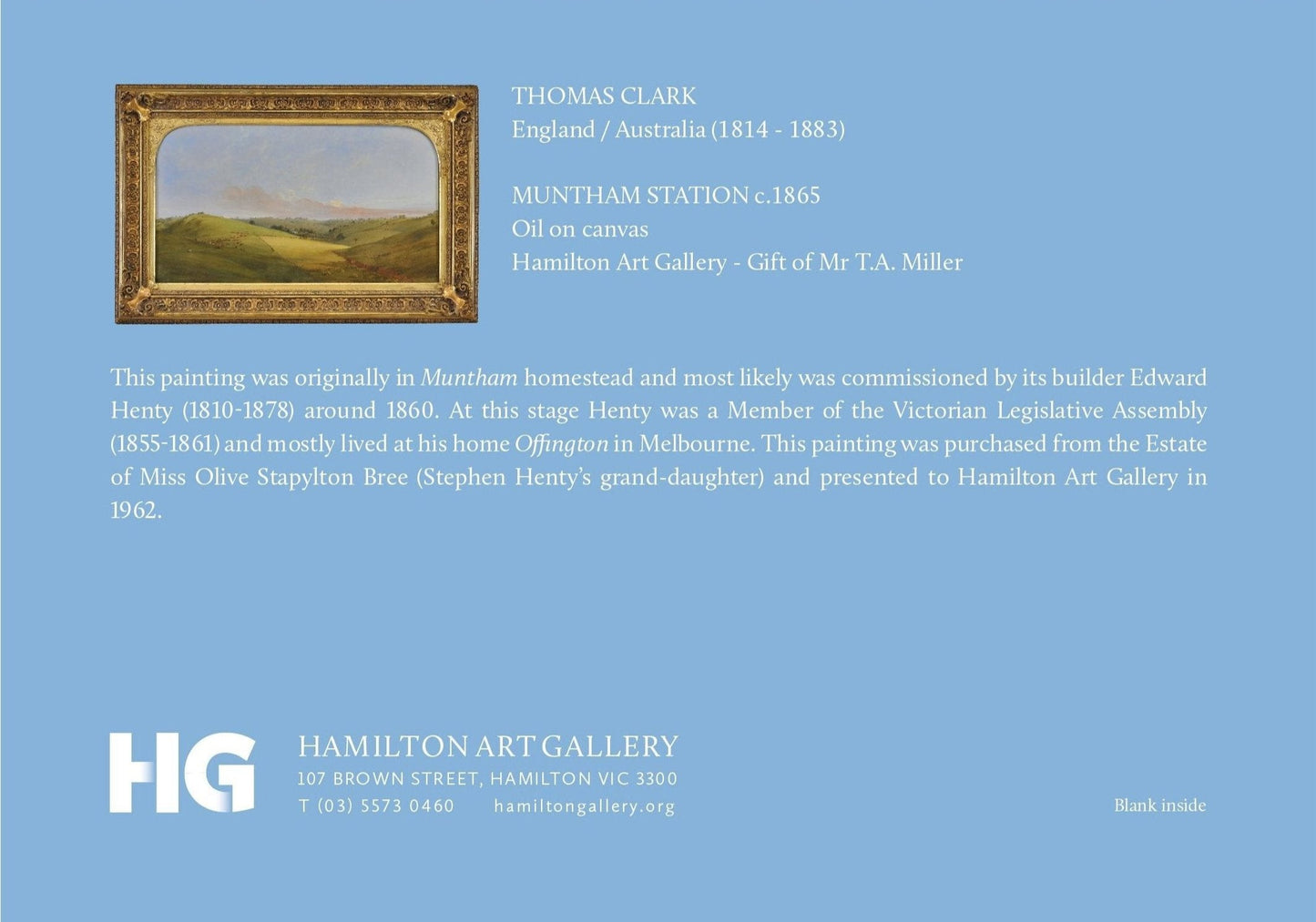 Card: Thomas Clark (Muntham Station)
