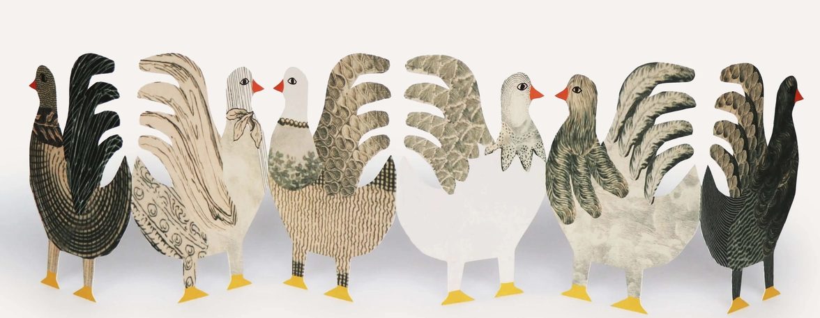 Chicken Concertina Card