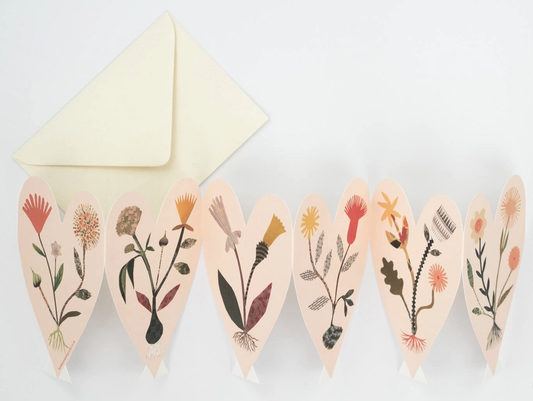Hearts Concertina Card
