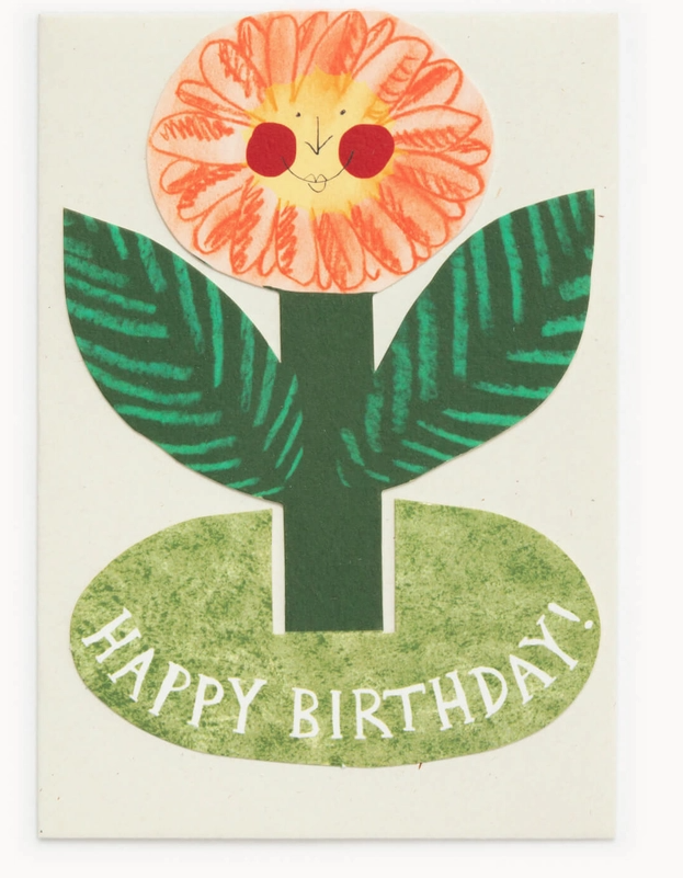 happy Birthday Flower Card
