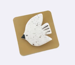 Ceramic Brooch: Flocking Bird