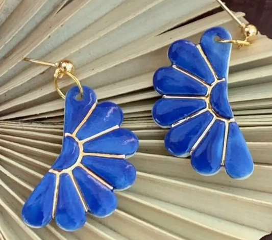 Earrings: Porcelain - Sephora Dark Blue/Gold