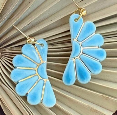 Earrings: Sephora - Porcelain Turquoise/Gold